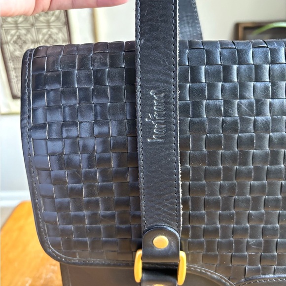 Hartmann Vintage Black Woven Leather Briefcase, Rare, Unisex - Picture 3 of 14